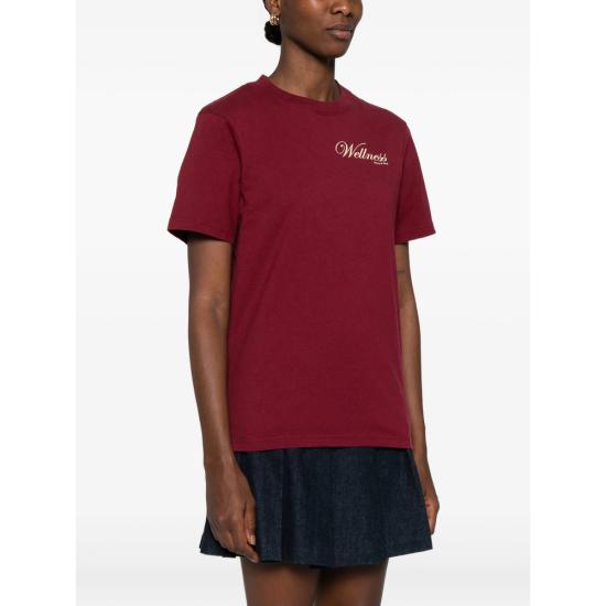 26SS 스포티앤리치 반팔 티셔츠 TO04362083RE MERLO RED - SPORTY & RICH