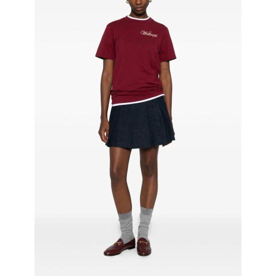 26SS 스포티앤리치 반팔 티셔츠 TO04362083RE MERLO RED - SPORTY & RICH