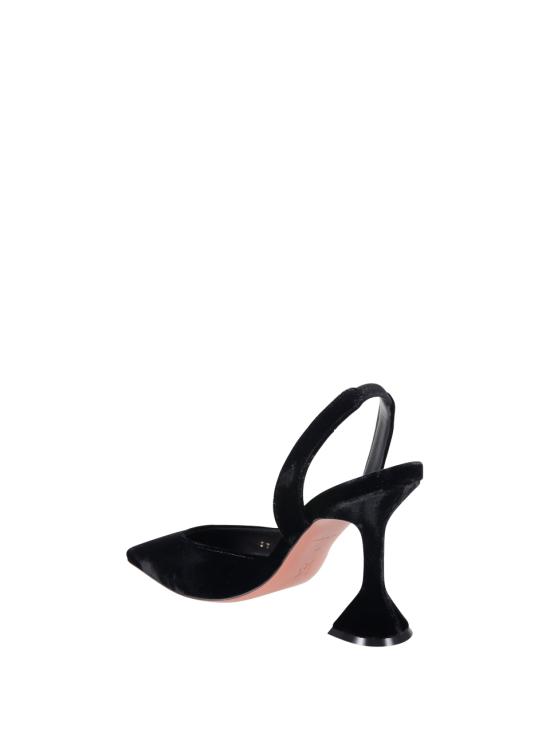 25FW 아미나 무아디 힐/펌프스 HOLLI SLING 95 VELVET BLACK - AMINA MUADDI