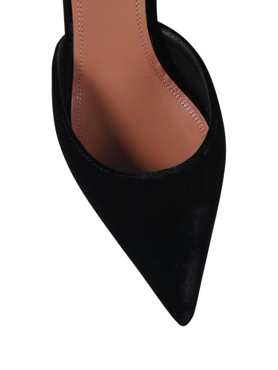 25FW 아미나 무아디 힐/펌프스 HOLLI SLING 95 VELVET BLACK - AMINA MUADDI