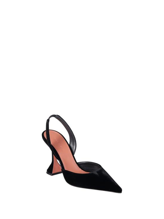 25FW 아미나 무아디 힐/펌프스 HOLLI SLING 95 VELVET BLACK - AMINA MUADDI