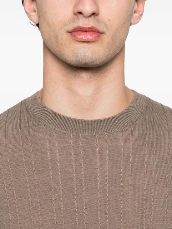 25FW 엠포리오 아르마니 스웨터 EM002196 AF13851F6143 Marrone chiaro - EMPORIO ARMANI