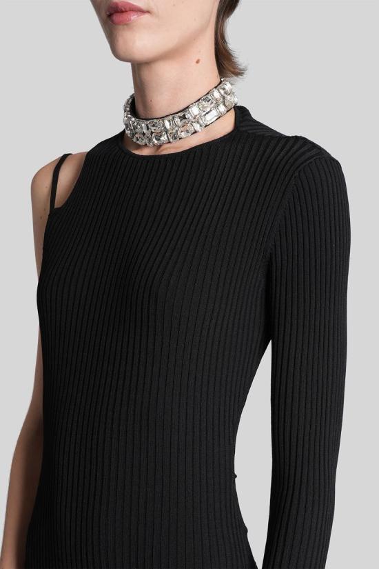 25FW 데이비드 코마 롱 원피스 431945 AW25DKKN24D Black - DAVID KOMA