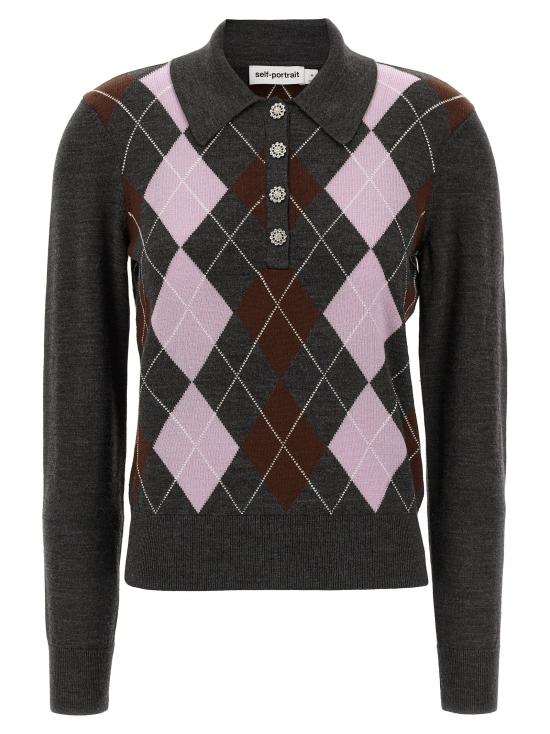 26SS 셀프 포트레이트 스웨터 RS26185TGRGREY