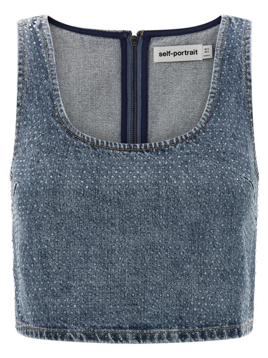 26SS 셀프 포트레이트 민소매 티셔츠 RS26826TBLBLUE