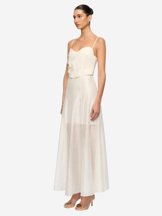  클레아 민소매 티셔츠 알레오라 버스티에 탑 - CLEA