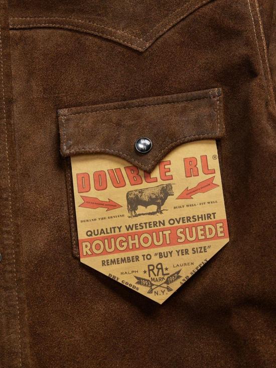 25FW 폴로 랄프로렌 러프아웃 스웨이드 웨스턴 오버셔츠 782932470 001 BROWN - POLO RALPH LAUREN