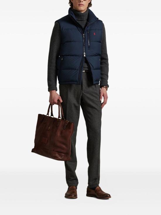 25FW 폴로 랄프로렌 고햄 다운 베스트 710968283 002 BLUE - POLO RALPH LAUREN