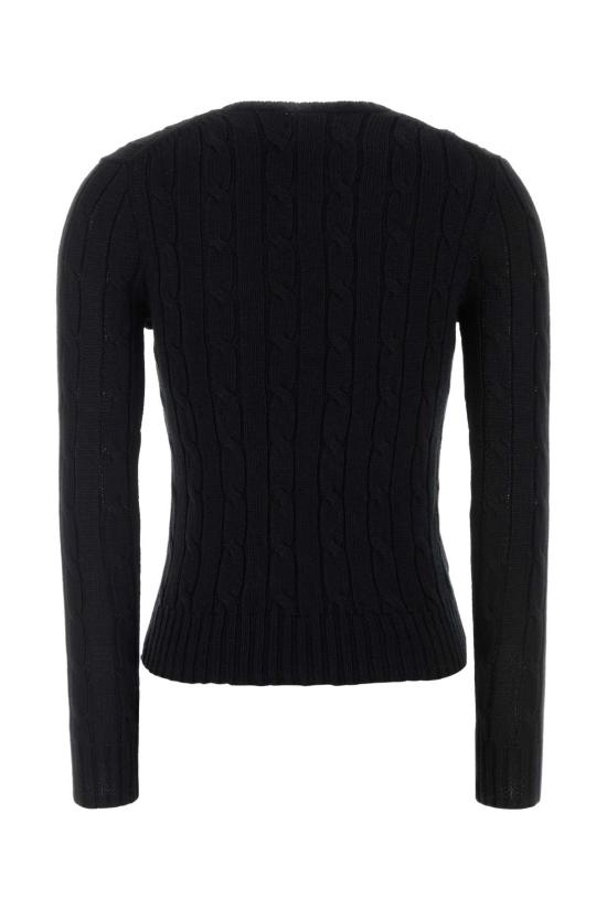26FW 폴로 랄프로렌 포니 로고 피마코튼 케이블 니트 스웨터 211971869 006 Black - POLO RALPH LAUREN