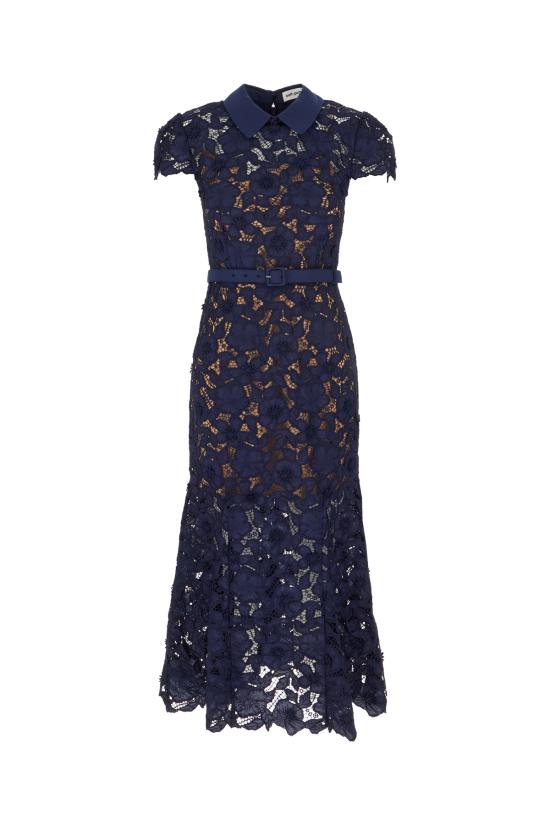 26SS 셀프 포트레이트 롱 원피스 RS26171MN NAVY