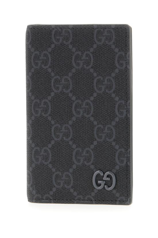 25FW 구찌 바이컬러 GG 롱 카드 케이스 768249FACQC 1048 BLACKSTEELSTEEL - GUCCI