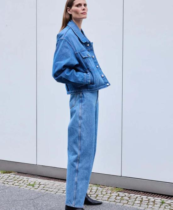  제임스 스트리트 코 데님 팬츠 . 90년대 컬러 배기 진 - JAMES STREET CO.