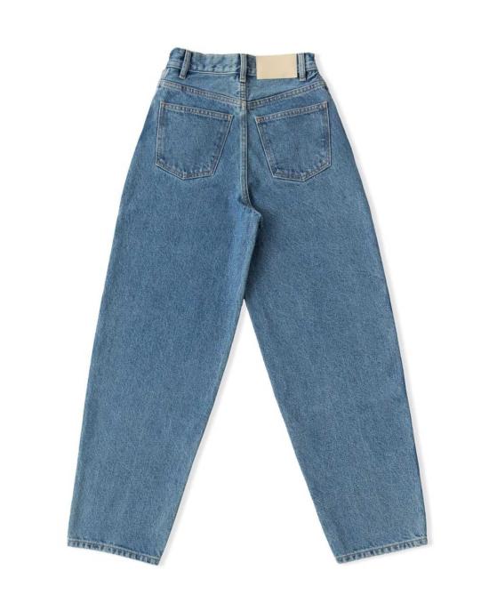  제임스 스트리트 코 데님 팬츠 . 90년대 컬러 배기 진 - JAMES STREET CO.