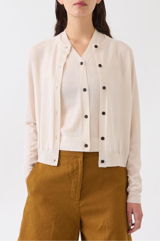  데미리 뉴욕 가디건 데밀리 캐럴라인 울 카디건 바닐라 - DEMYLEE