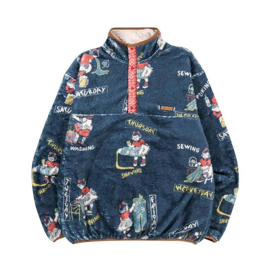  캐피탈 자켓 Kapital Kountry Calendar 플리스 풀오버