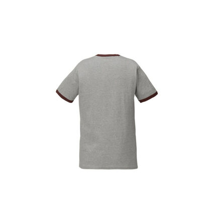  오니츠카타이거 반팔 티셔츠 2183B535 020 HEATHER GREY BURGUNDY DOM - ONITSUKA TIGER