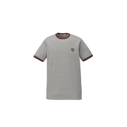  오니츠카타이거 반팔 티셔츠 2183B535 020 HEATHER GREY BURGUNDY DOM