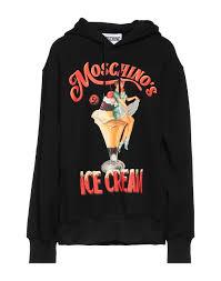  모스키노 후드 티셔츠 AEF221E 17120528AEF1555 Black DOM