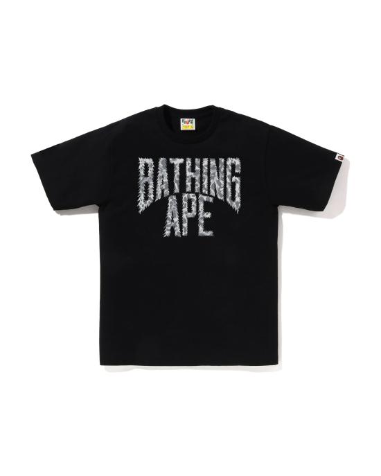  베이프 반팔 티셔츠 001TEL801040MBK4 BLACK GRAY DOM