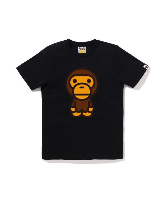  베이프 빅 베이비 마일로 티셔츠 002TEL801002MBLK BLACK DOM