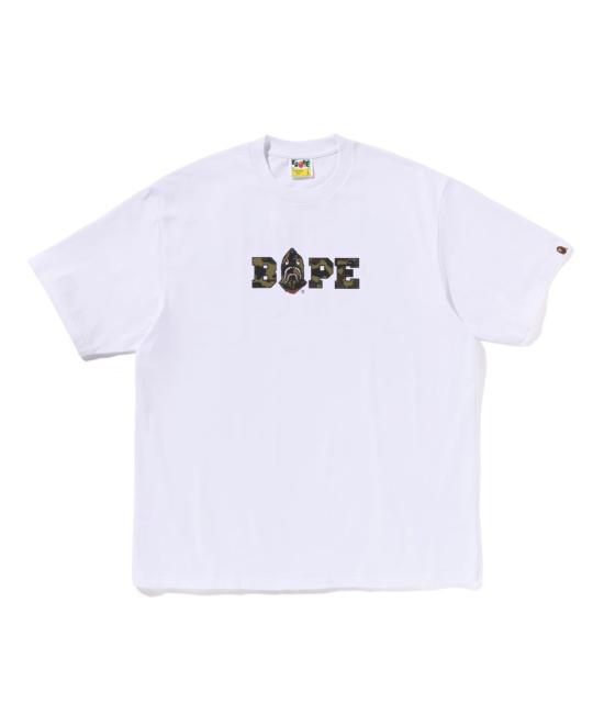  베이프 반팔 티셔츠 001TEL801315MWHT WHITE DOM