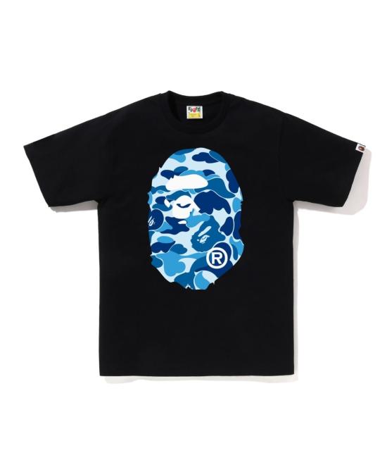  베이프 ABC 카모 빅 에이프 헤드 티셔츠 001TEL801006MBK9 BLACK BLUE DOM