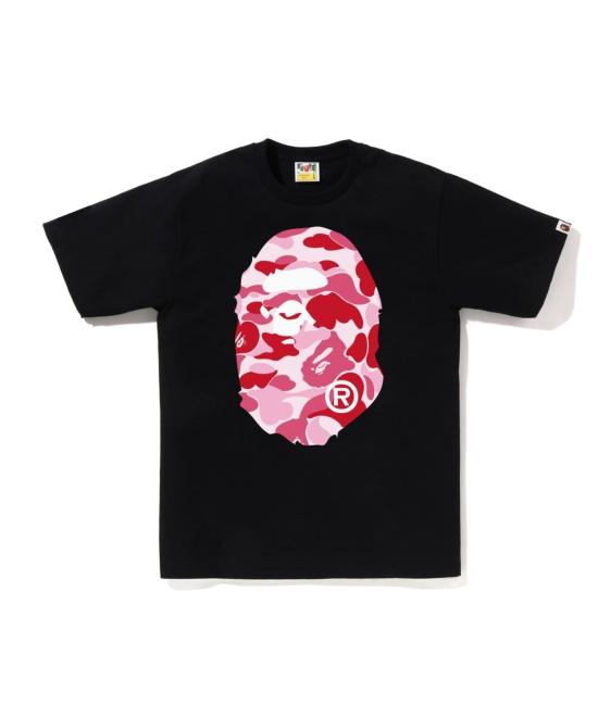  베이프 ABC 카모 빅 에이프 헤드 티셔츠 001TEL801006MBKG BLACK PINK DOM