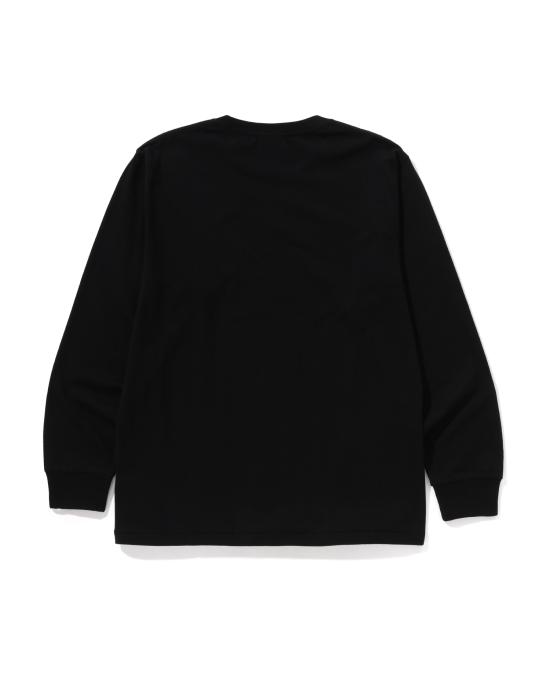  베이프 긴팔 티셔츠 001LTL801002MBLK BLACK DOM - BAPE