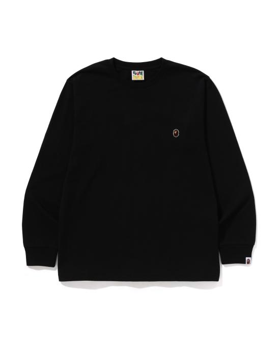  베이프 긴팔 티셔츠 001LTL801002MBLK BLACK DOM
