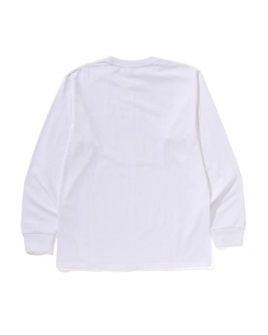  베이프 긴팔 티셔츠 001LTL801002MWHT WHITE DOM - BAPE