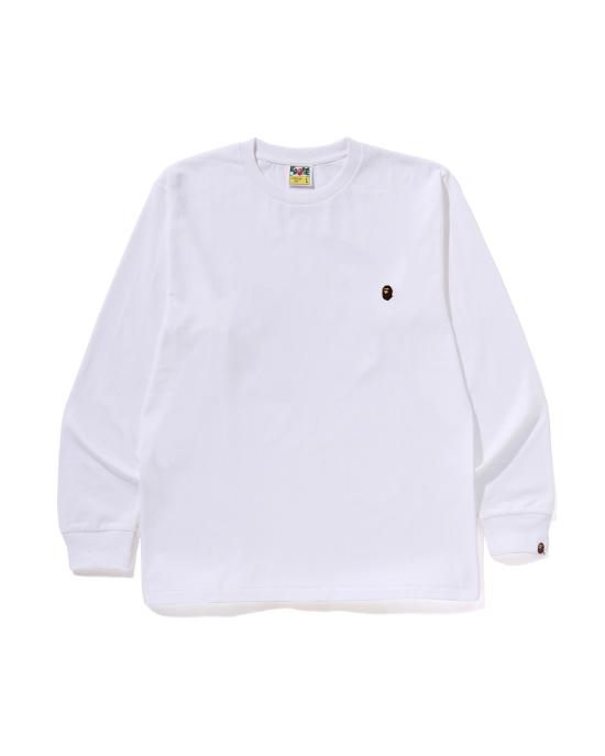  베이프 긴팔 티셔츠 001LTL801002MWHT WHITE DOM