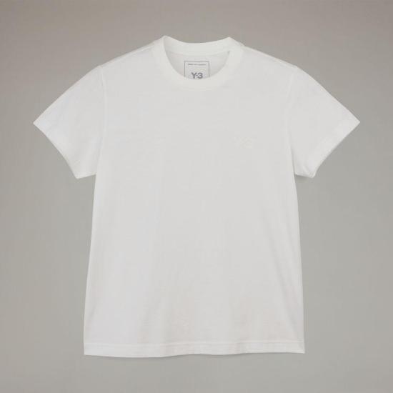 25SS 와이쓰리 반팔 티셔츠 YY3U251PRTS088WH CORE WHITE DOM