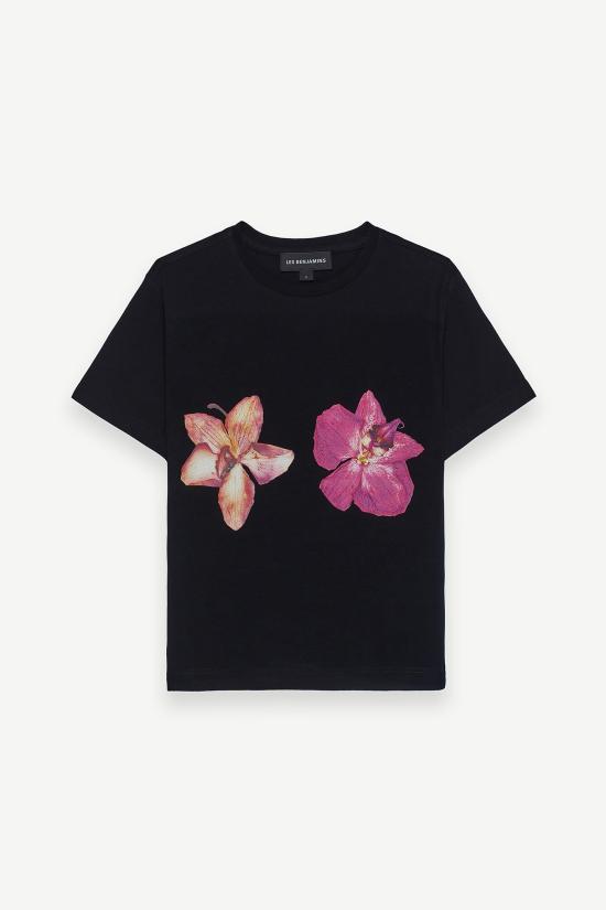 25FW 레벤자민 반팔 티셔츠 LEBW252PRTS020BK BLACK DOM