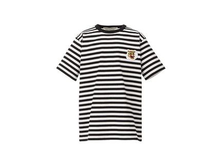  오니츠카타이거 반팔 티셔츠 2183B430 001 BLACK WHITE DOM