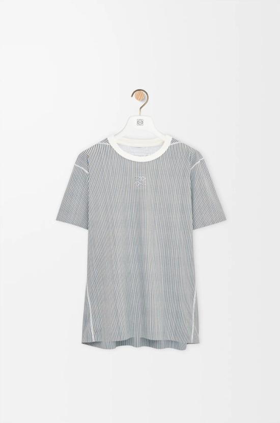 25FW 로에베 반팔 티셔츠 H929Y22X082203 BEIGE BLUE DOM