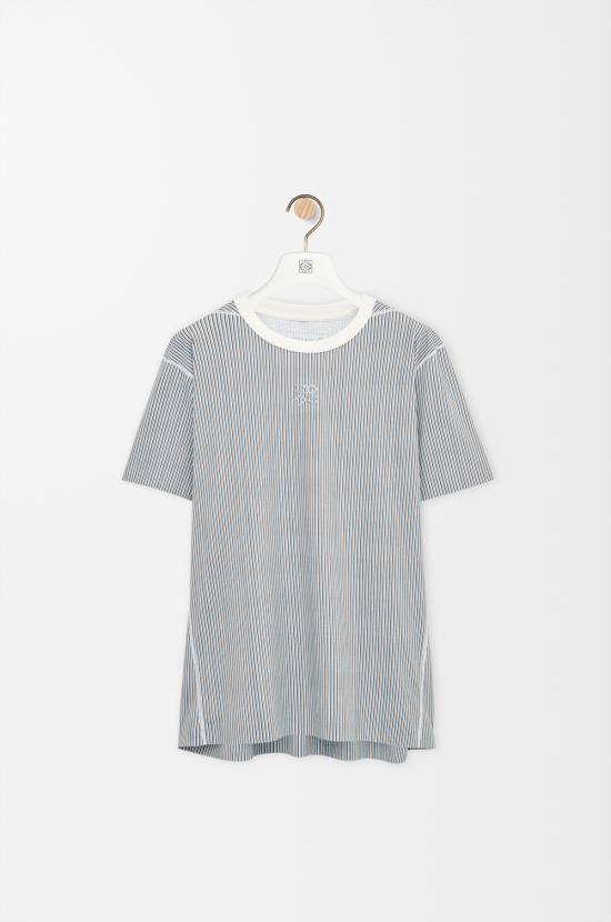 25FW 로에베 반팔 티셔츠 H929Y22X08 2203 BEIGE BLUE DOM