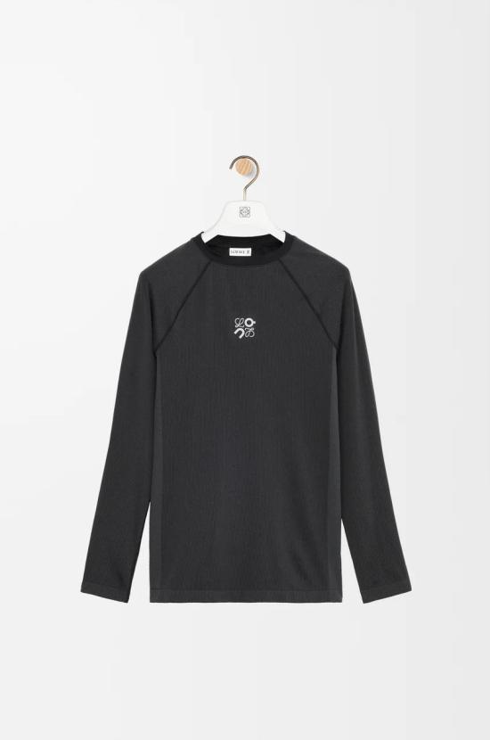 25FW 로에베 긴팔 티셔츠 H929Y23X061100 BLACK DOM