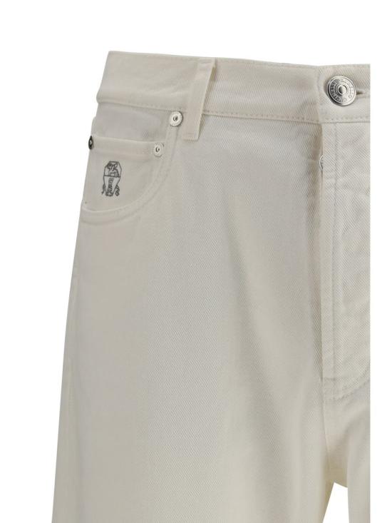26SS 브루넬로 쿠치넬리 데님 팬츠 M237PO1090 C7210 WHITE - BRUNELLO CUCINELLI