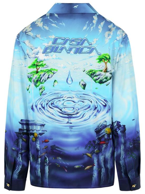 26SS 카사블랑카 긴팔 셔츠 M SP26 SH 006 01LOST ATLANTIS BLUE - CASABLANCA