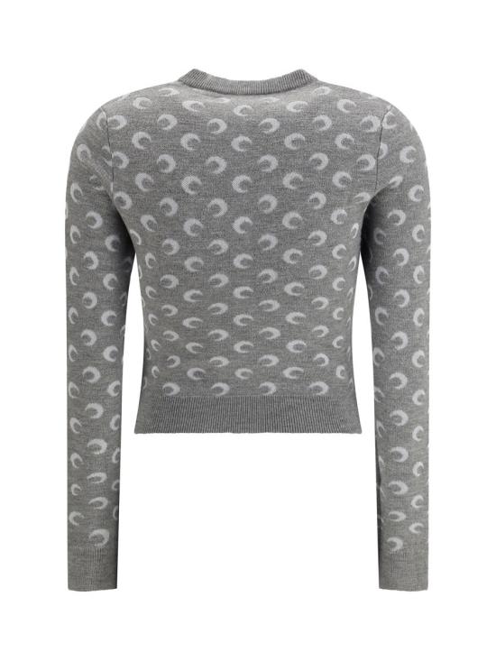 25FW 마린세르 문 자카드 피티드 가디건  WTK011ACKNI0530 GR60 GREY - MARINE SERRE