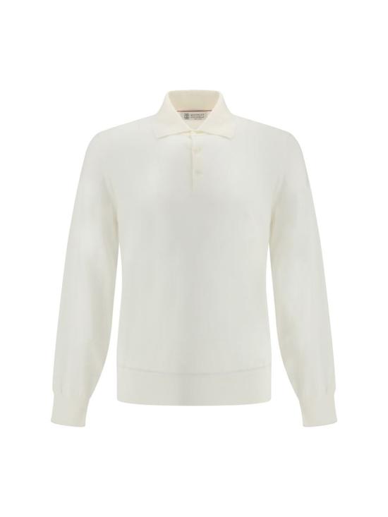 26SS 브루넬로 쿠치넬리 코튼 폴로 스웨터 M29800135 CO312 Beige