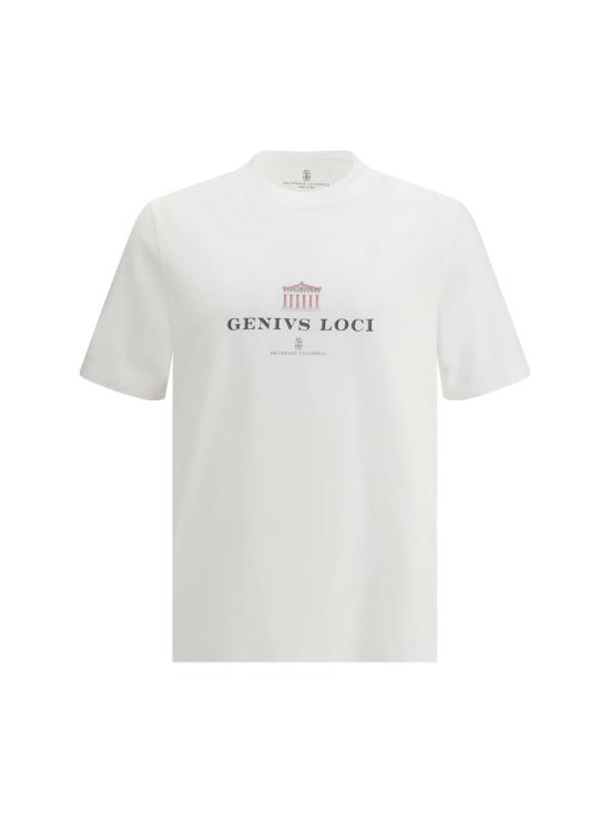 26SS 브루넬로 쿠치넬리 반팔 티셔츠 M0B138520 CFC06 WHITE