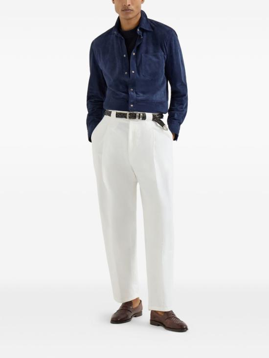 26SS 브루넬로 쿠치넬리 긴팔 셔츠 MPCFN2039 C6757 Blue - BRUNELLO CUCINELLI