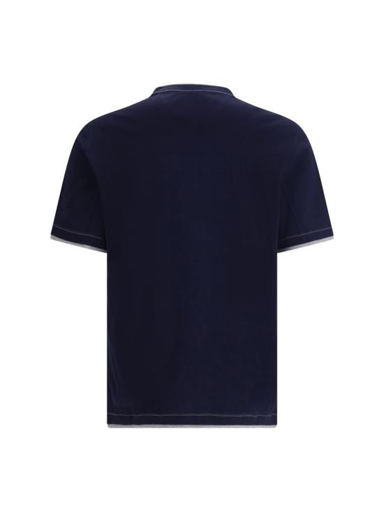 26SS 브루넬로 쿠치넬리 반팔 티셔츠 M0B137451G CD325 BLUE - BRUNELLO CUCINELLI