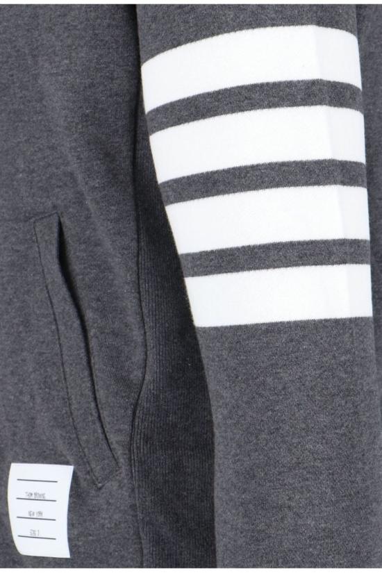 25SS 톰브라운 클래식 루프백 4바 풀 지퍼 후디 MJT022H00535025 Grey - THOM BROWNE