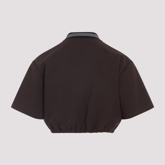 26SS 미우미우 폴로 티셔츠 MT2169SOOO 18FX F0KGN CACAO BLU - MIU MIU