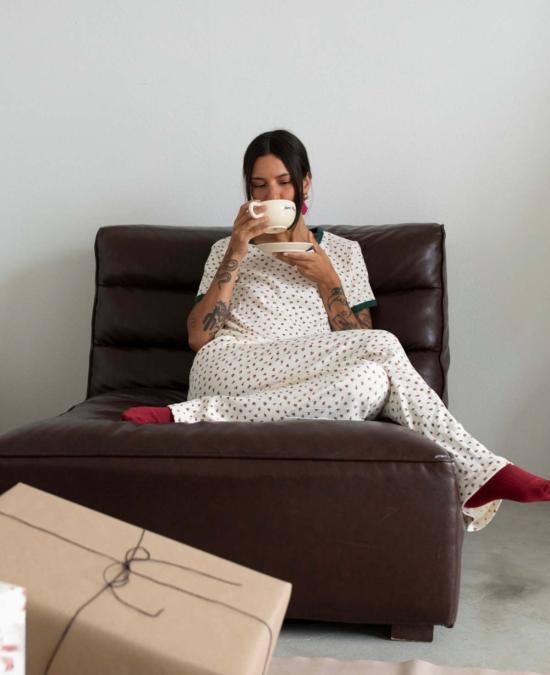  아잘레아 언더웨어 아잘리아 마일로 포인텔 파자마 탑 - AZALEA