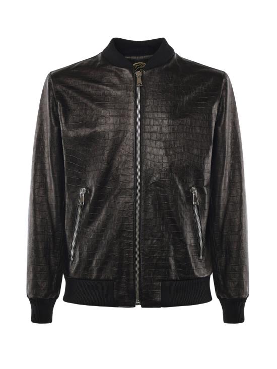 26SS 줄리아노 갈리아노 가죽 자켓 MIAMI VICE COCCONERO Black