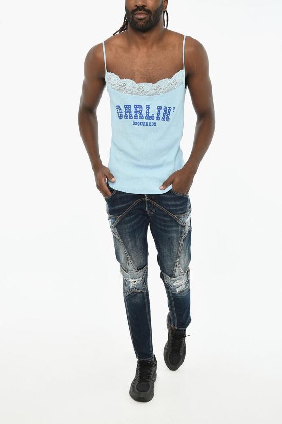  디스퀘어드2 민소매 티셔츠 S71NL0075 S24623 472 Light blue - DSQUARED2