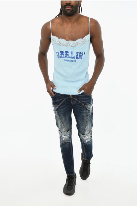  디스퀘어드2 민소매 티셔츠 S71NL0075 S24623 472 Light blue - DSQUARED2